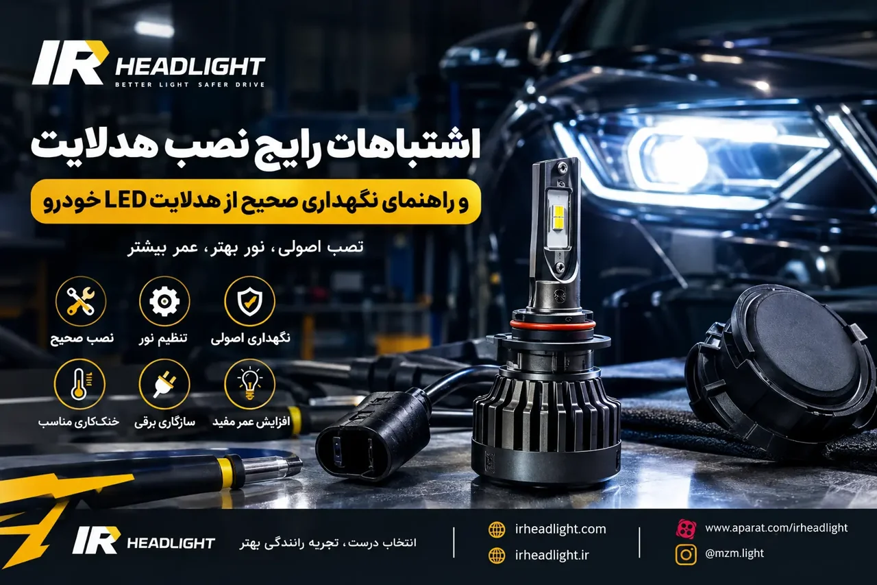اشتباهات رایج نصب هدلایت و نحوه نگهداری صحیح از هدلایت LED خودرو